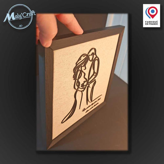 Pregnancy Frame "Future Parents" – 3D Picture & Linen (Customizable)