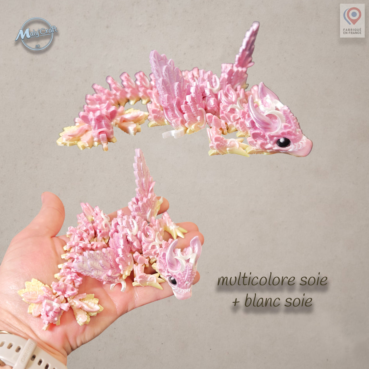 3D Articulated Moon Dragon – Flexible Fantasy Figure – Official Cinderwing3D Design