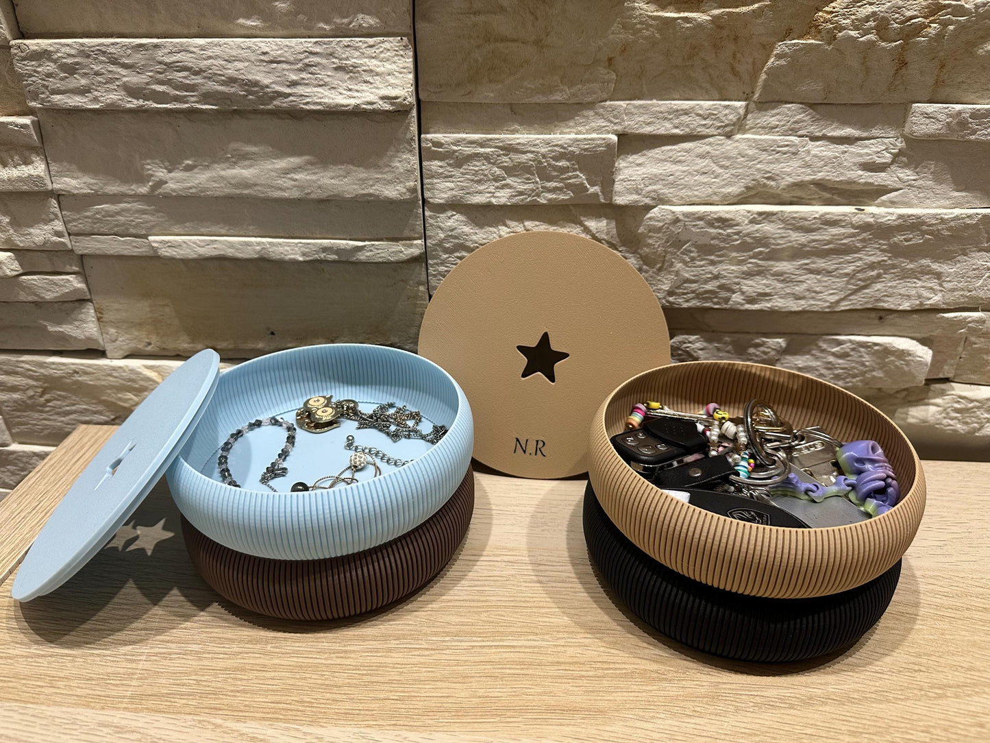 Personalized stackable jewelry box – Minimalist and Scandinavian design | Maly'Craft