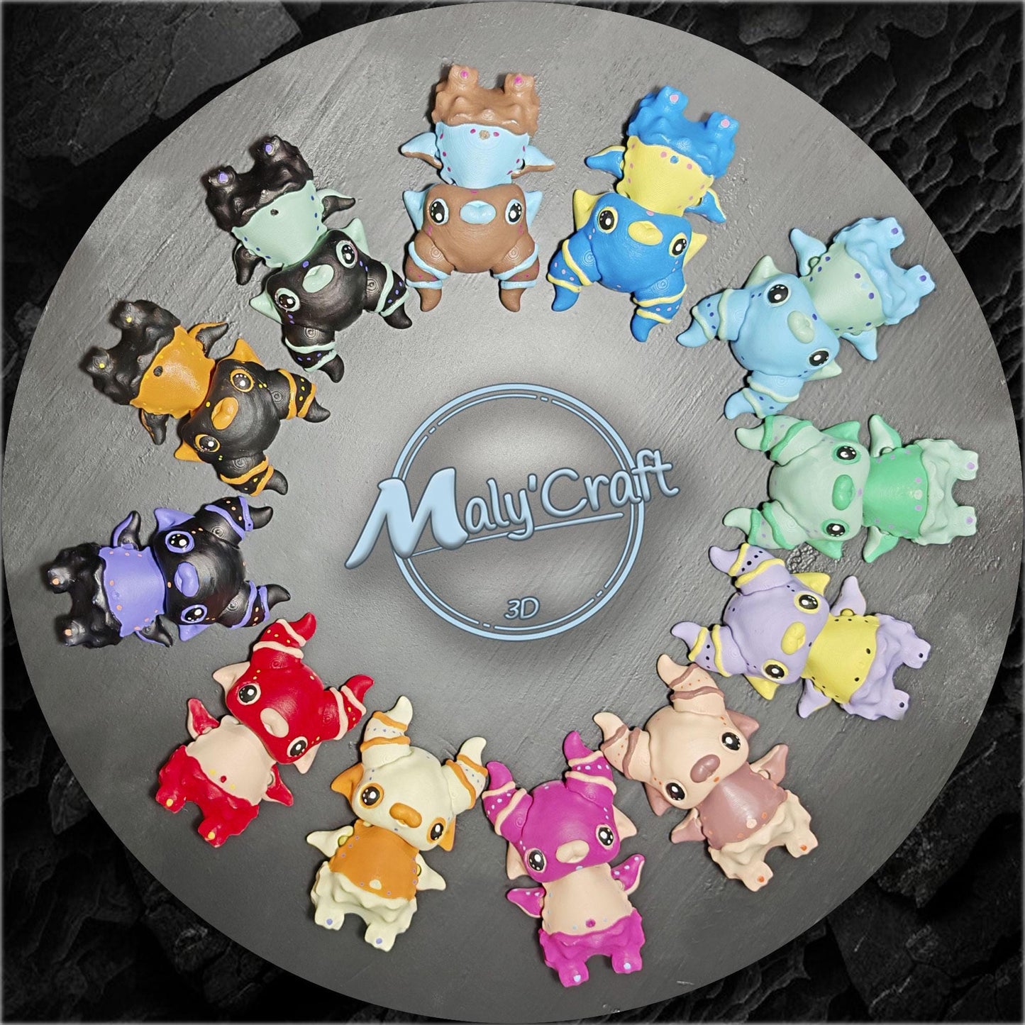 Magnet Démon Mignon — Figurine Aimantée 3D Colorée à la Main