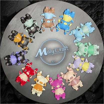 Magnet Démon Mignon — Figurine Aimantée 3D Colorée à la Main