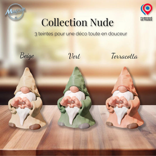 Magnet gnome “Mains en cœur” – Mini déco aimantée en 3D