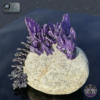 3D Articulated Moon Dragon – Flexible Fantasy Figure – Official Cinderwing3D Design