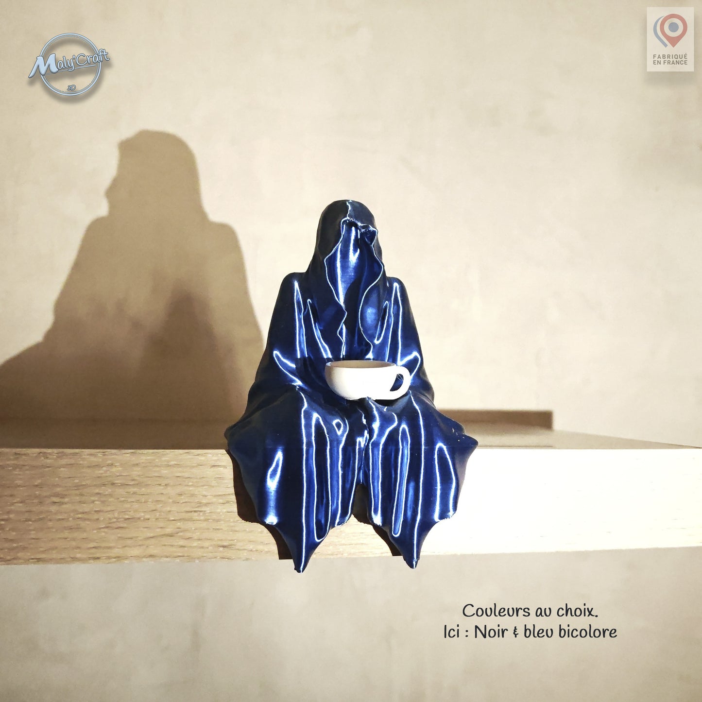 "The Grim Reaper" Statue – 3D Seated Ghost Figurine (Gothic & Fantasy Decor)