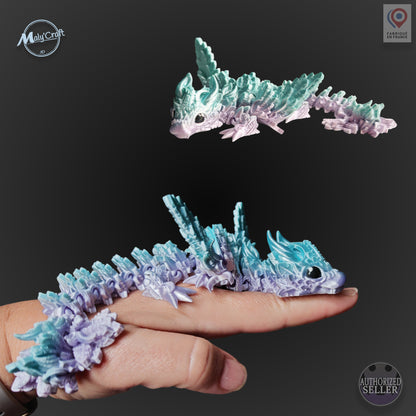 3D Articulated Moon Dragon – Flexible Fantasy Figure – Official Cinderwing3D Design