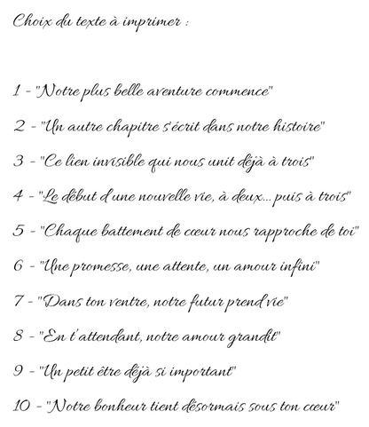 Pregnancy Frame "Future Parents" – 3D Picture & Linen (Customizable)