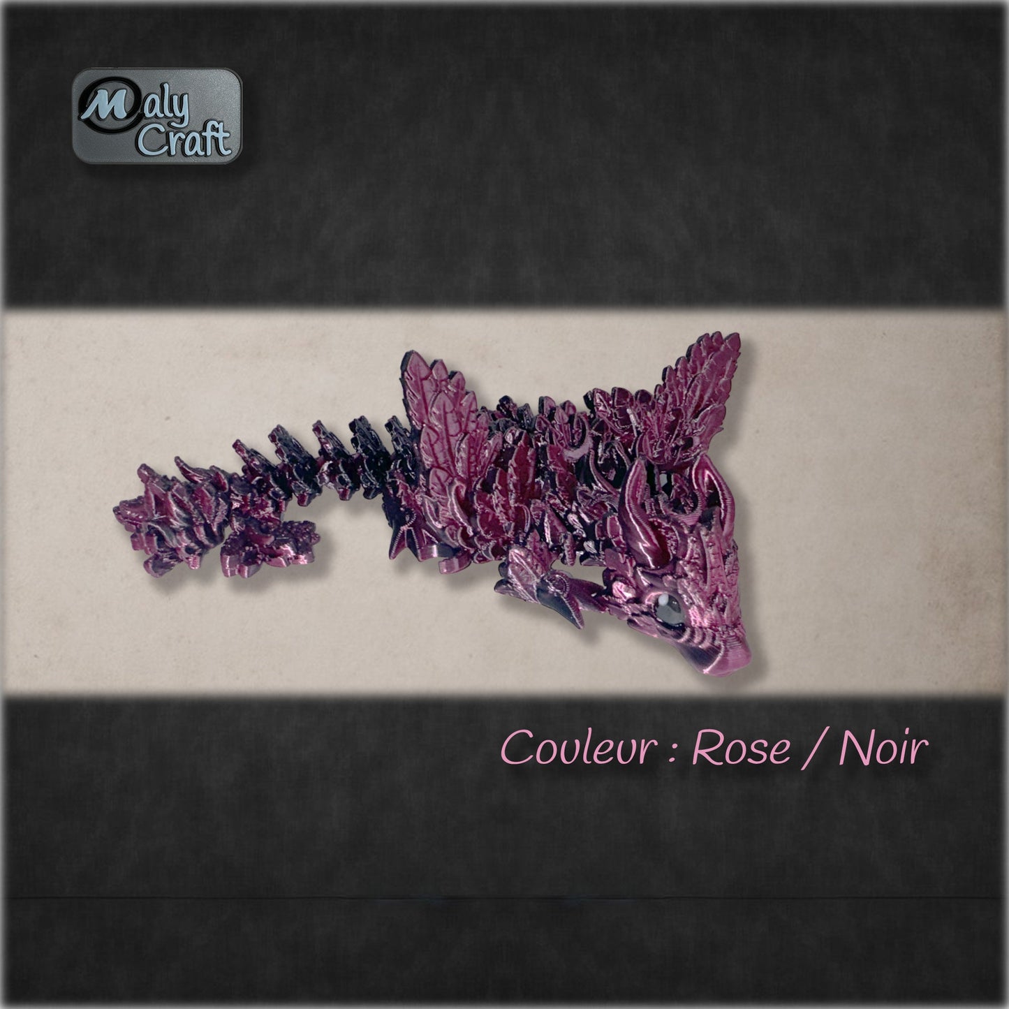 3D Articulated Moon Dragon – Flexible Fantasy Figure – Official Cinderwing3D Design