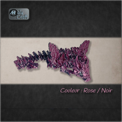 3D Articulated Moon Dragon – Flexible Fantasy Figure – Official Cinderwing3D Design