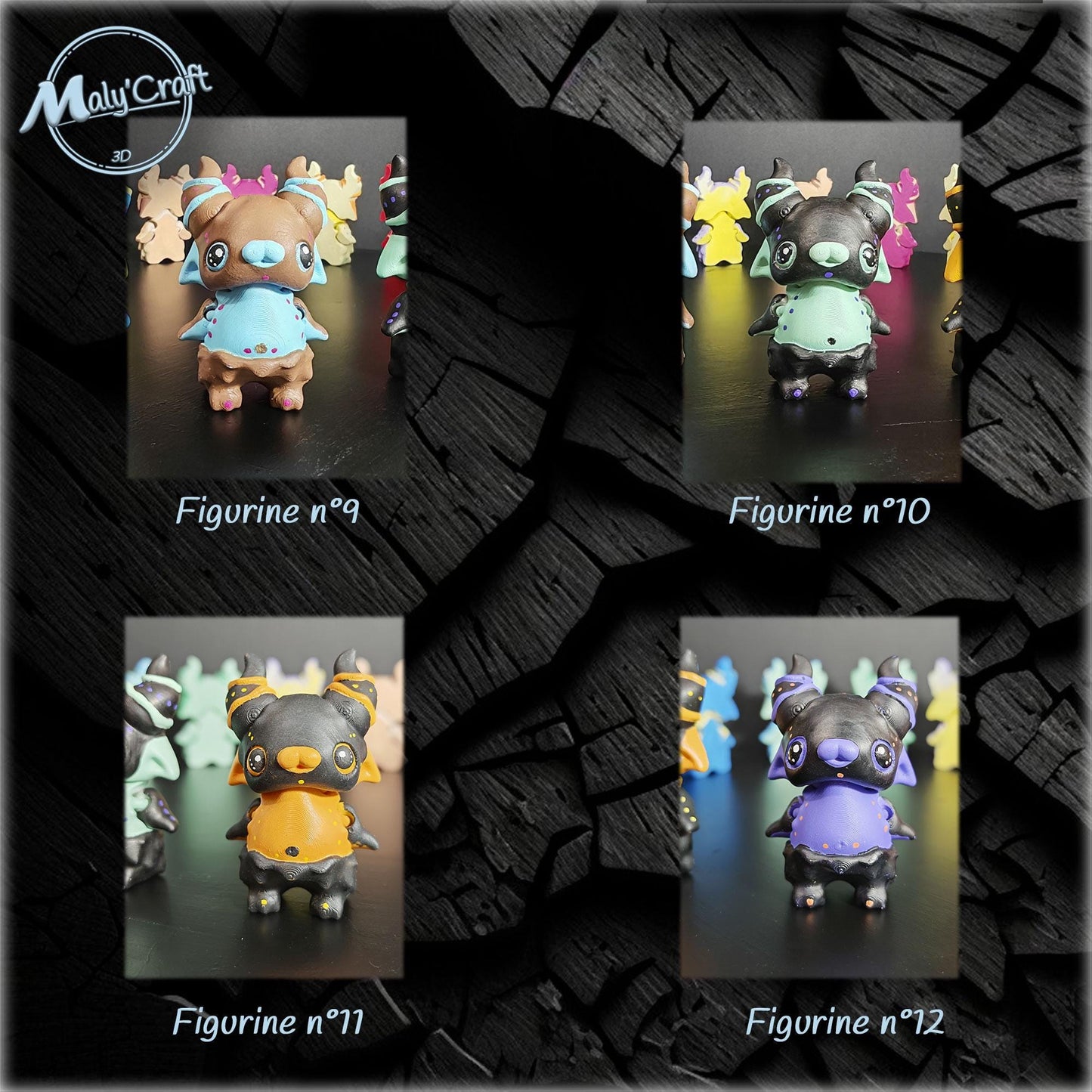 Magnet Démon Mignon — Figurine Aimantée 3D Colorée à la Main