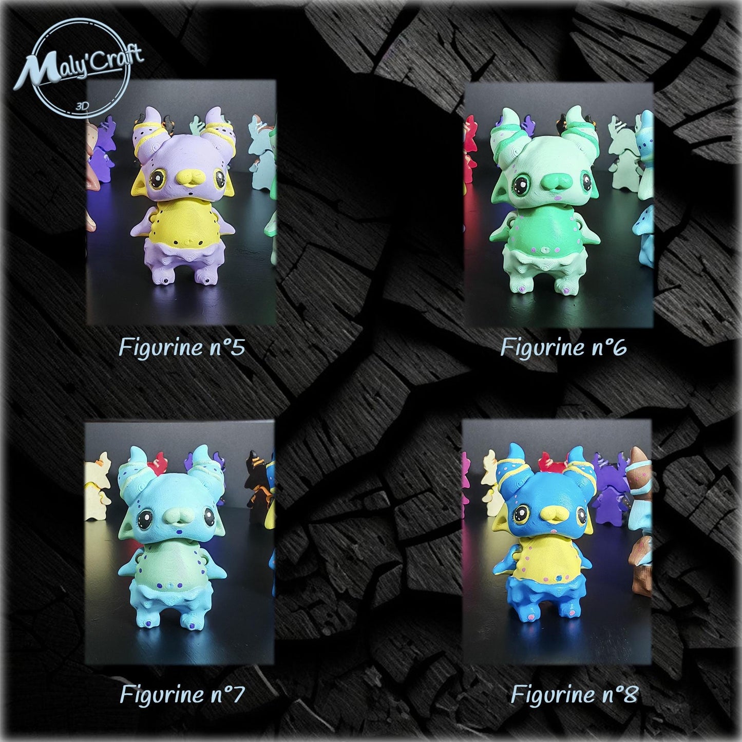 Magnet Démon Mignon — Figurine Aimantée 3D Colorée à la Main