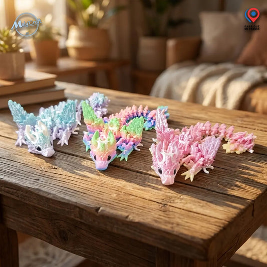 3D Articulated Moon Dragon – Flexible Fantasy Figure – Official Cinderwing3D Design