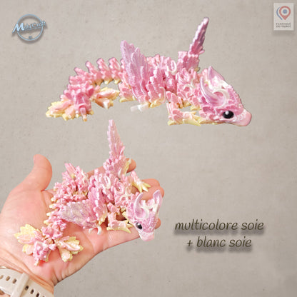 3D Articulated Moon Dragon – Flexible Fantasy Figure – Official Cinderwing3D Design