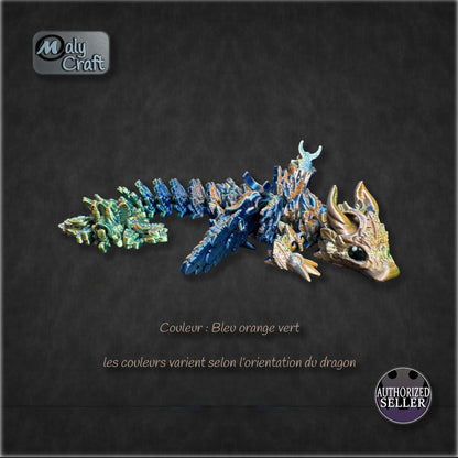 3D Articulated Moon Dragon – Flexible Fantasy Figure – Official Cinderwing3D Design