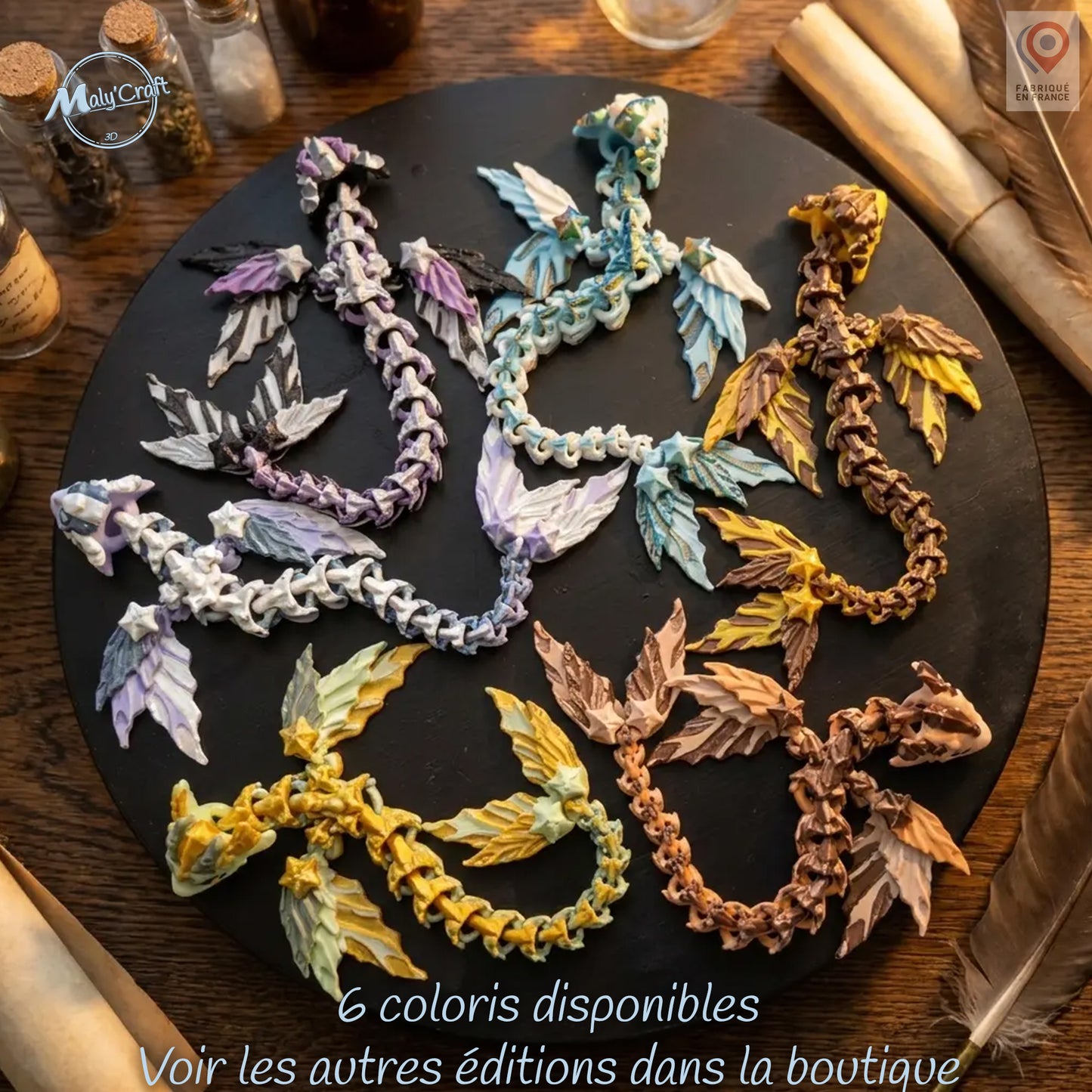 Dragon articulé Mizu — Éditions Tons chauds