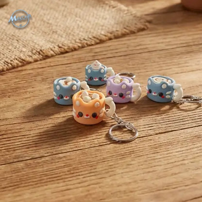Porte-clé Clicker Kawaii Chocolat Chaud – Bijou de sac Antistress & ASMR