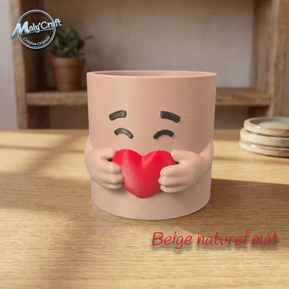 3D Heart-Shaped Pot - Brush & Pen Storage - Customizable (40 Colors)