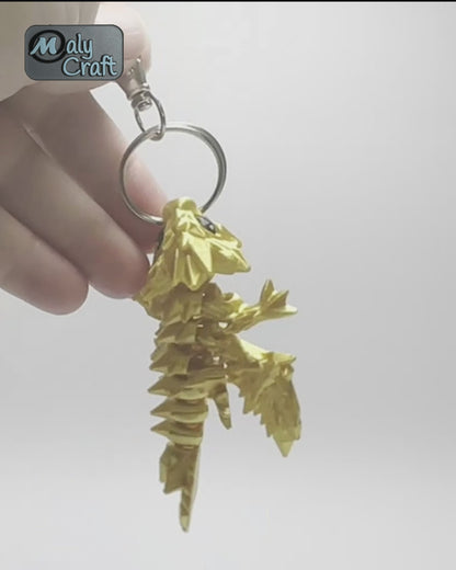 Articulated Wyvern Dragon Keychain – Official Cinderwing3D Design – Fantasy Miniature Figurine