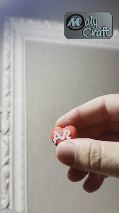 Personalized Mini Hearts – Pack of 10 – Magnetic or Non-Magnetic – Wedding Favors & Decor