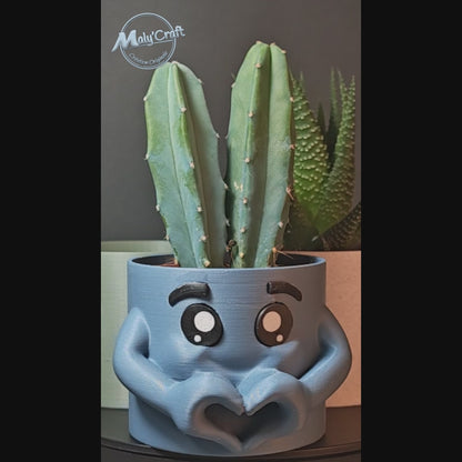 Cache-pot "Mains en Cœur" – Création Originale Maly'Craft – Symbolique & Design 3D