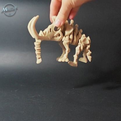 Articulated Mammoth Skeleton - 3D Printed Fossil Figurine