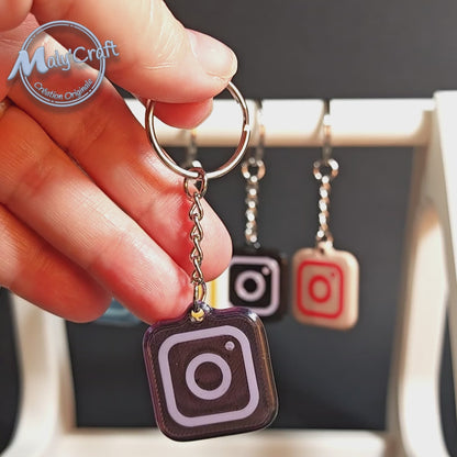 Vidéo porte clé tag nfc instagram malycraf création artisanale France