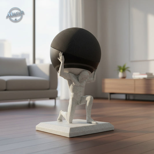 Support Atlas marbre – décoration intérieure – impression 3D Maly’Craft pour Alexa Echo Dot